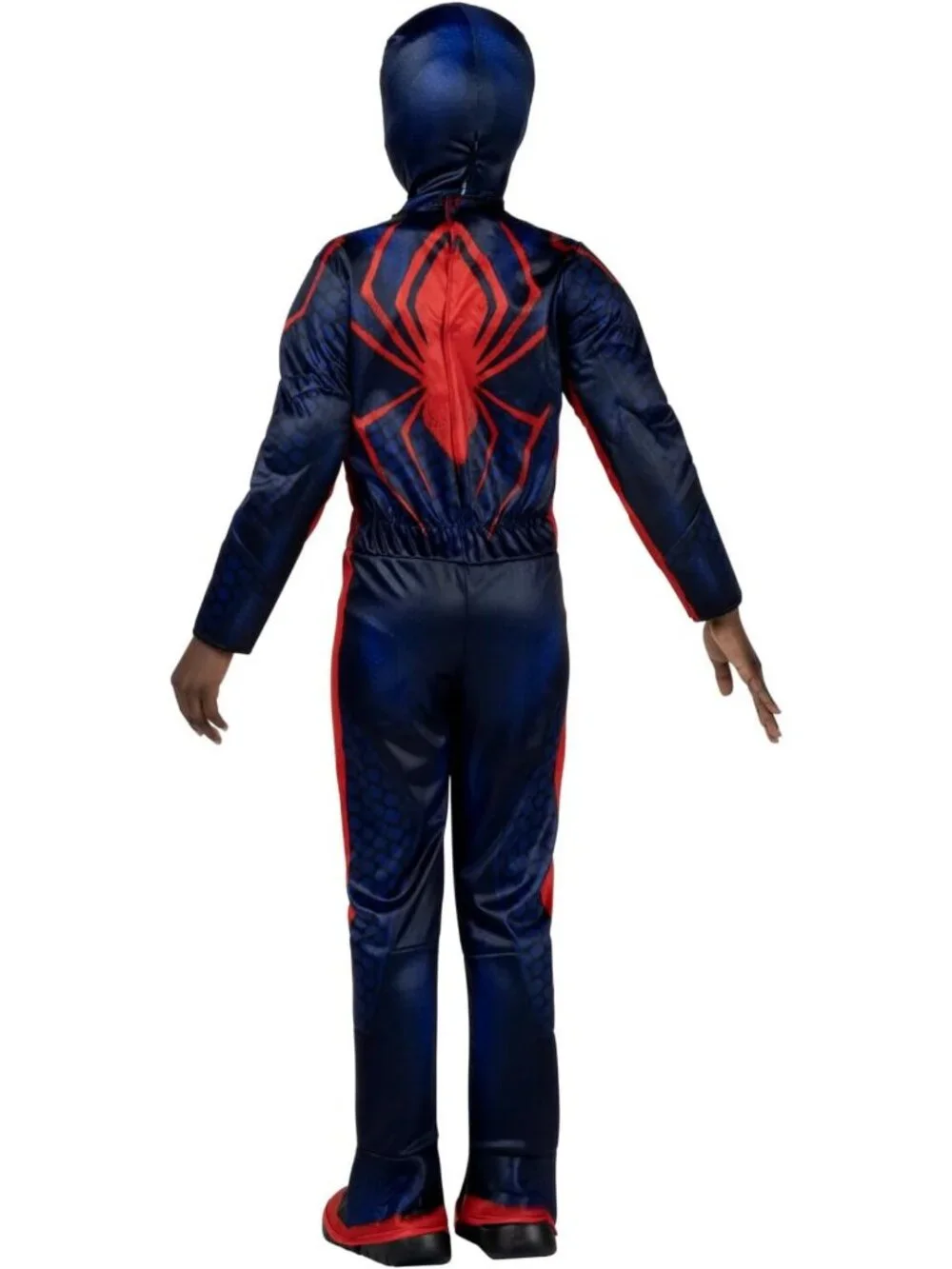 Youth Spider-Man Halloween Costume - Premium Padded Jumpsuit & Fabric Mask